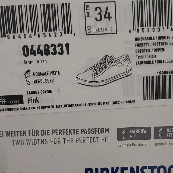 Birkenstock Pink and White Arran Sneakers - Picture 2 of 8